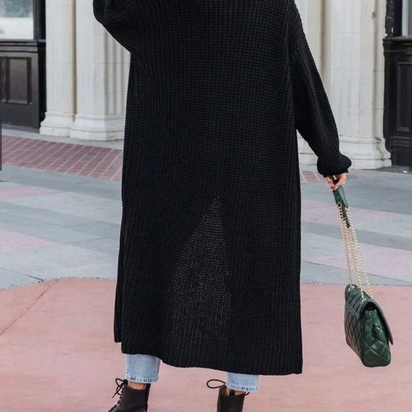 Wild Fable | Chunky Knit Long Cardigan Sweater Size M with Pockets - Picture 3 of 7